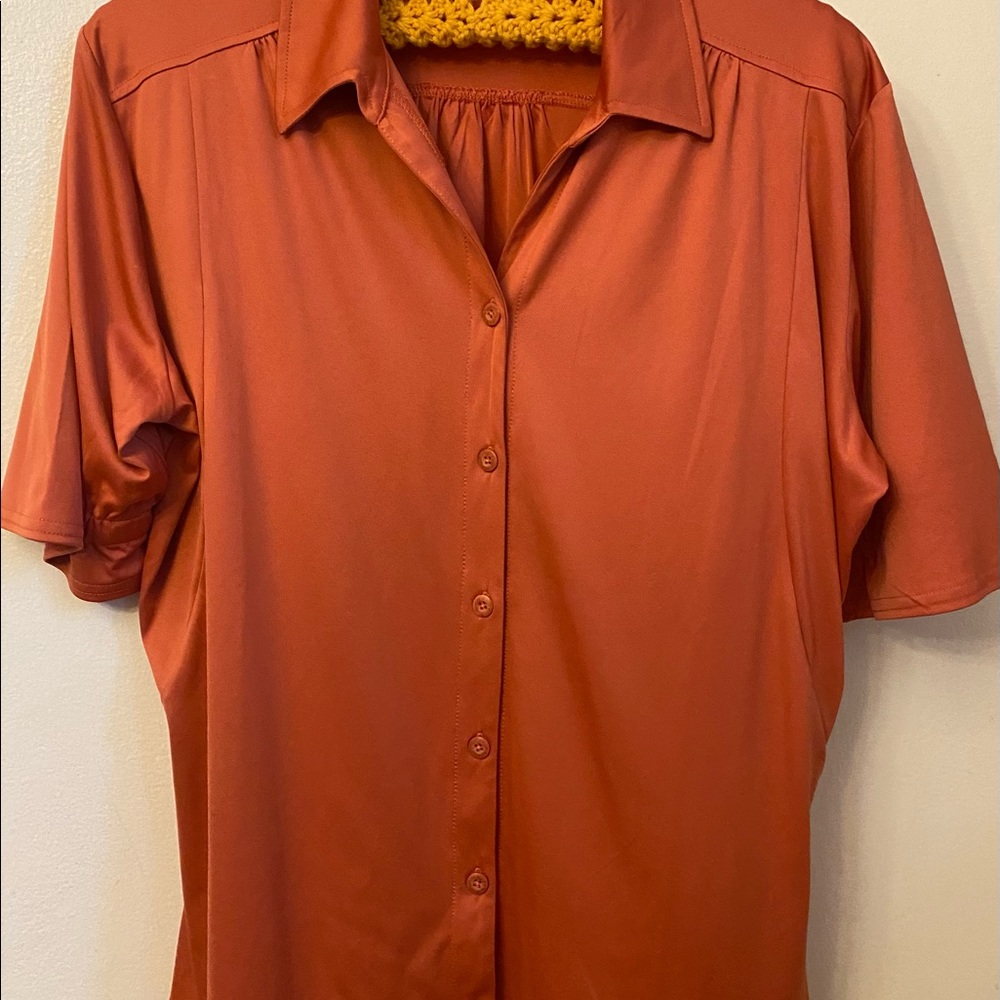 Woolrich Buttondown, Calypso, Salmon, 100% Polyes… - image 3